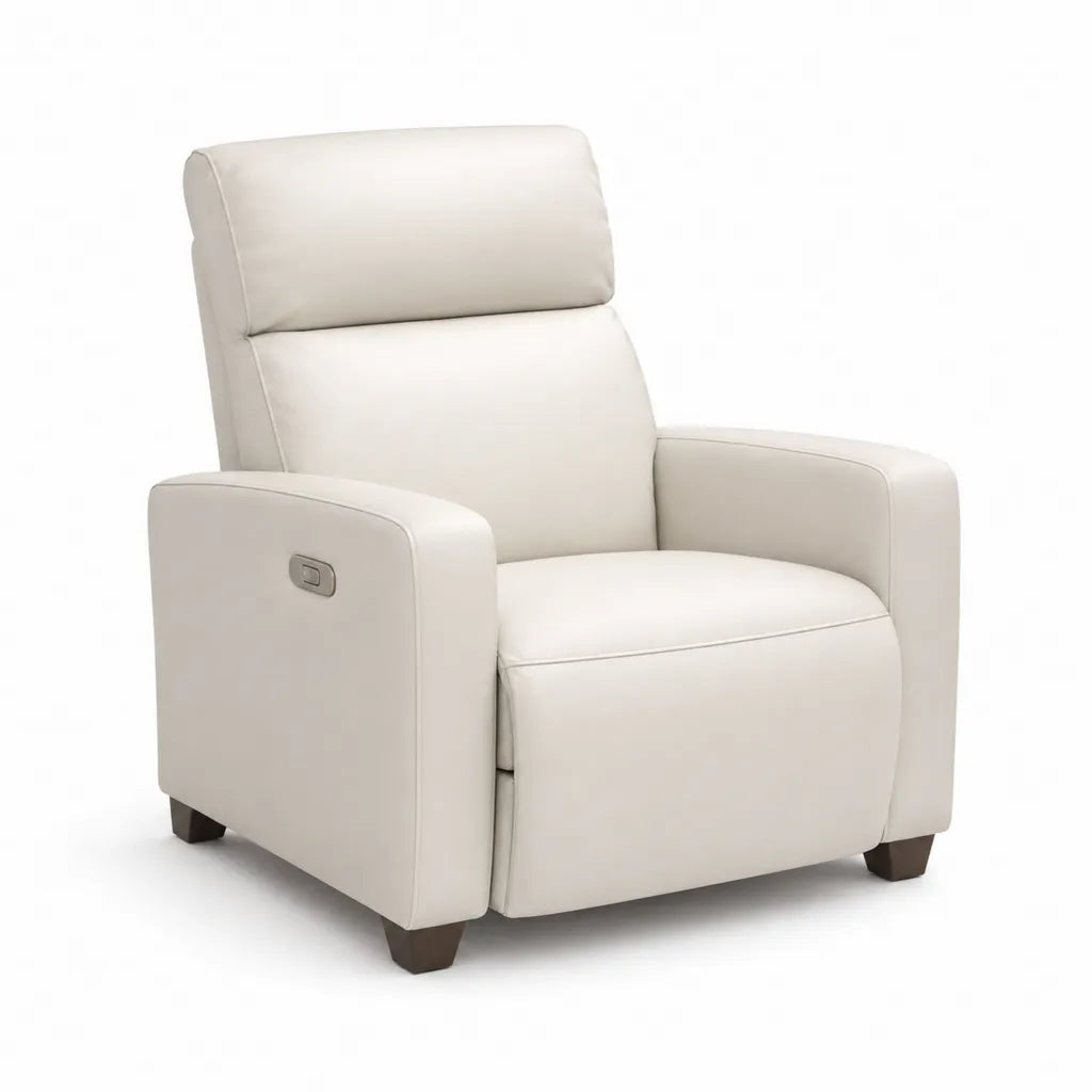 Fauteuil relax electrique inclinable en PU creme 86 x 94 x 103 cm
