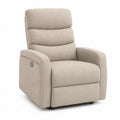 Fauteuil relax electrique inclinable en polyester beige 88 x 93 x 103 cm