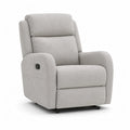 Fauteuil relax manuel inclinable en polyester gris clair 90 x 95 x 103 cm